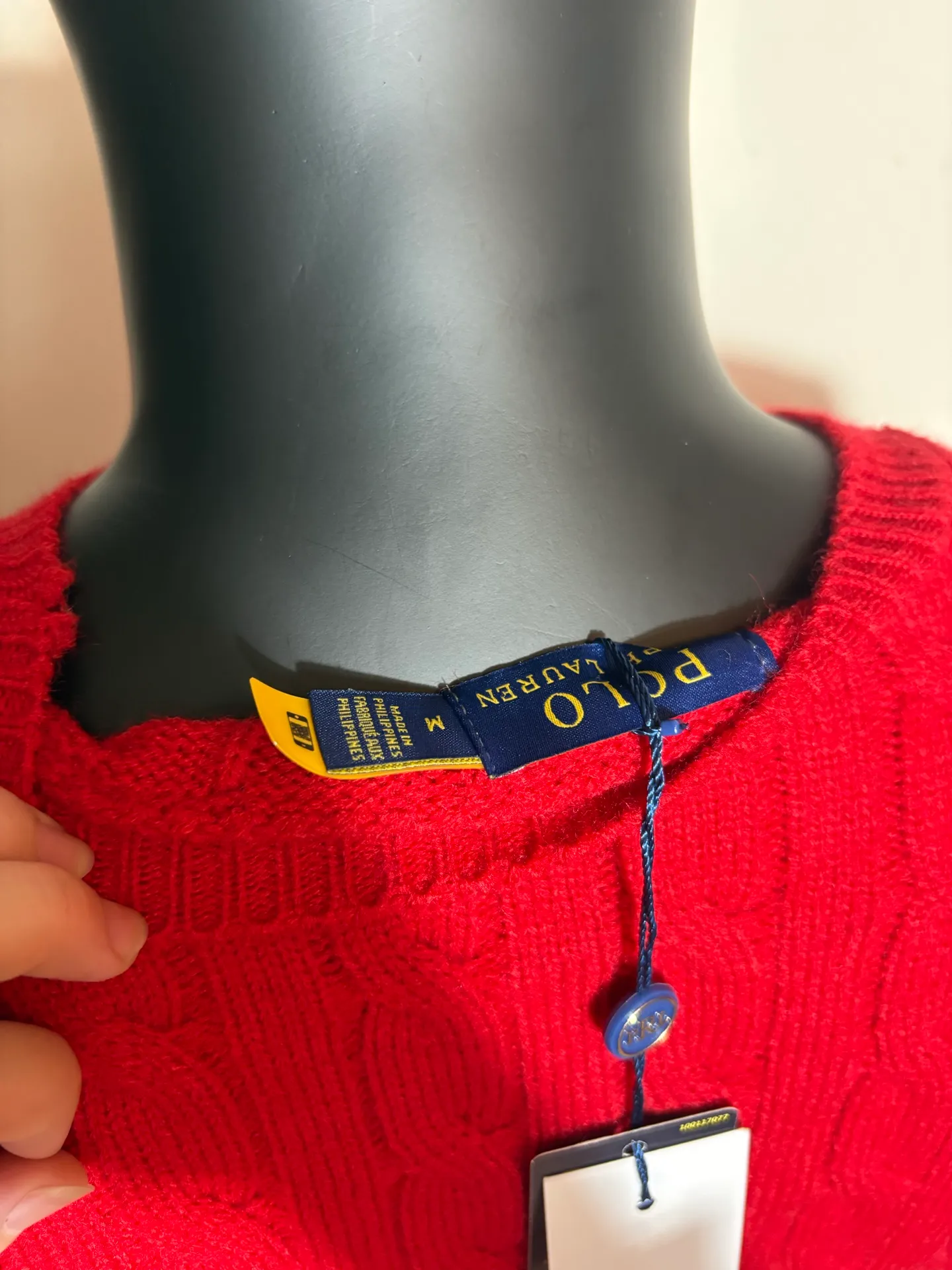 P190 000010 #FF2223 Polo Ralph Lauren solid cable knitted sweater brown Size: S-XXL